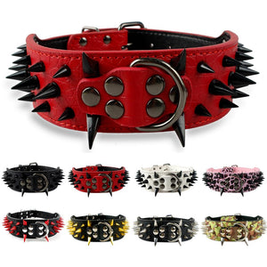 2" Wide Sharp Spiked Studded Leather