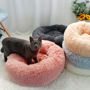 Long Plush Cat Bed